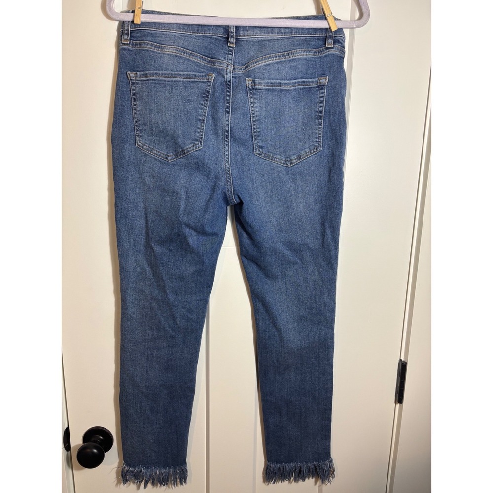 Free People Distress Mediums Wash Raw Hem Skinny Jeans‎ Size W30 - Picture 2 of 6